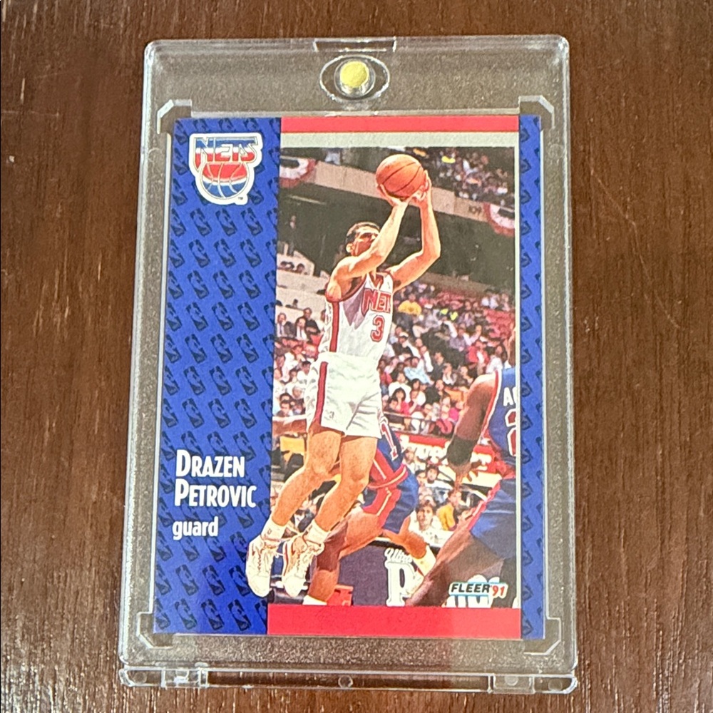 Drazen Petrovic - 91 Fleer - w/ Mag amazing card
